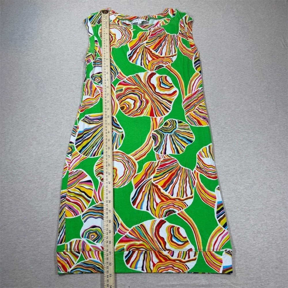 Trina Turk Dress Womens Size S Green Multicolor Abstract Shift Knee Length - Picture 2 of 7